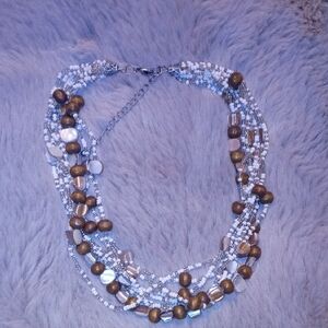 Elegant Multi-Strand Beaded Necklace